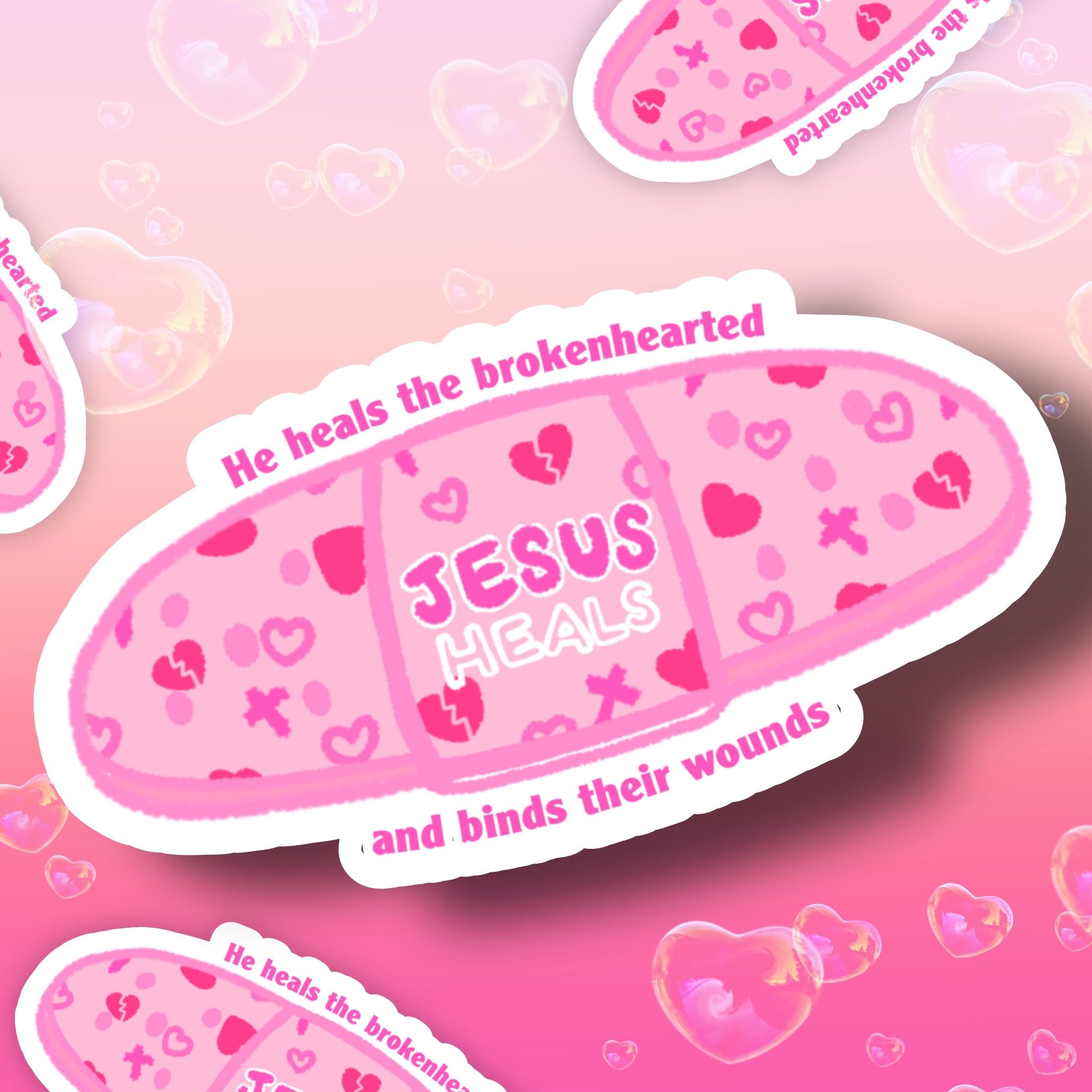 Jesus Heals - Bandage sticker